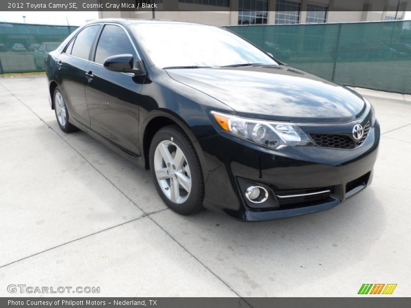 Cosmic Gray Mica / Black 2012 Toyota Camry SE