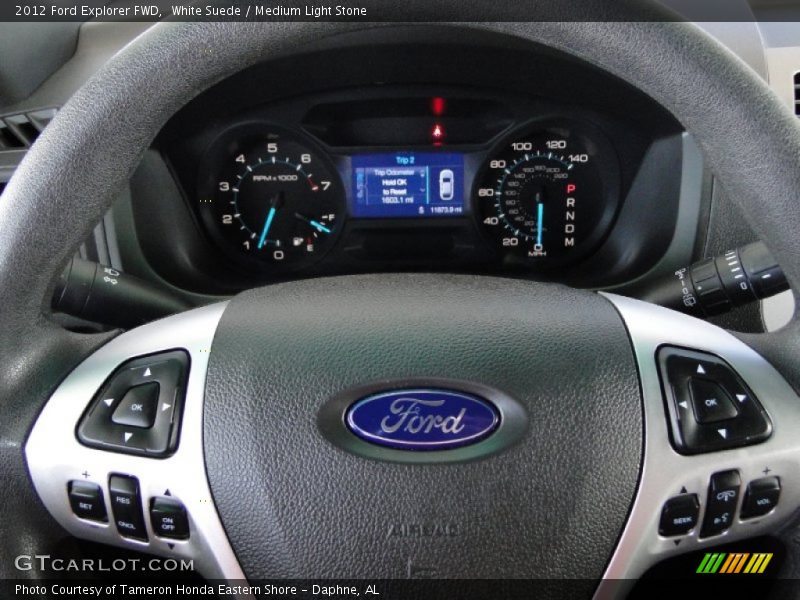 White Suede / Medium Light Stone 2012 Ford Explorer FWD