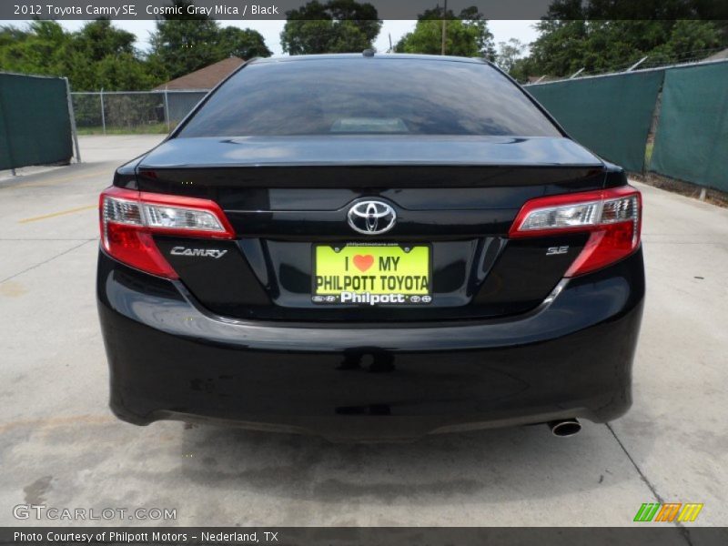 Cosmic Gray Mica / Black 2012 Toyota Camry SE