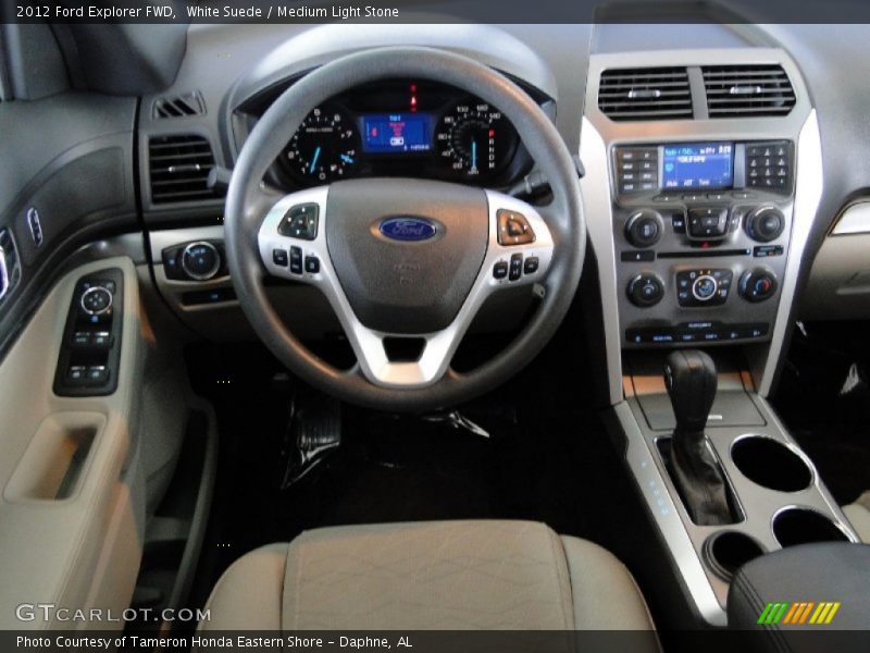 White Suede / Medium Light Stone 2012 Ford Explorer FWD