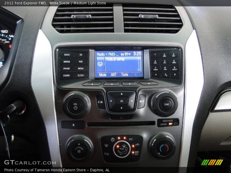 White Suede / Medium Light Stone 2012 Ford Explorer FWD