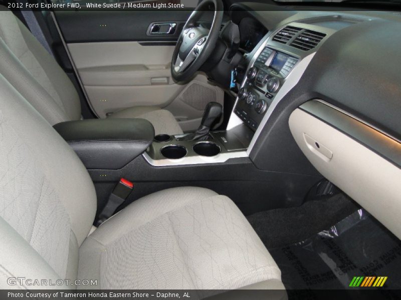 White Suede / Medium Light Stone 2012 Ford Explorer FWD