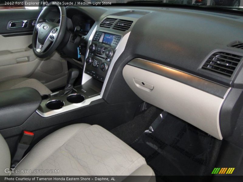 White Suede / Medium Light Stone 2012 Ford Explorer FWD
