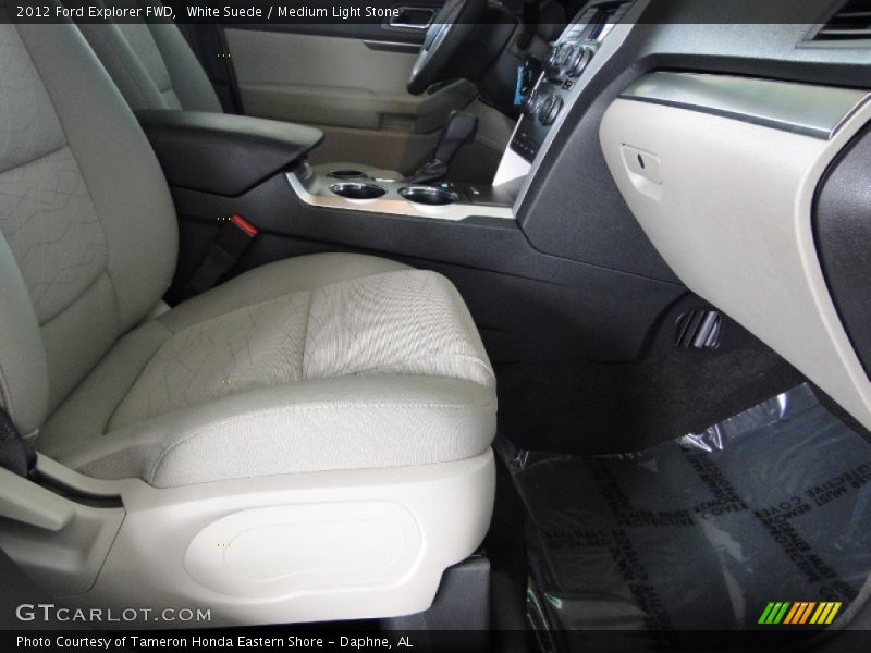 White Suede / Medium Light Stone 2012 Ford Explorer FWD