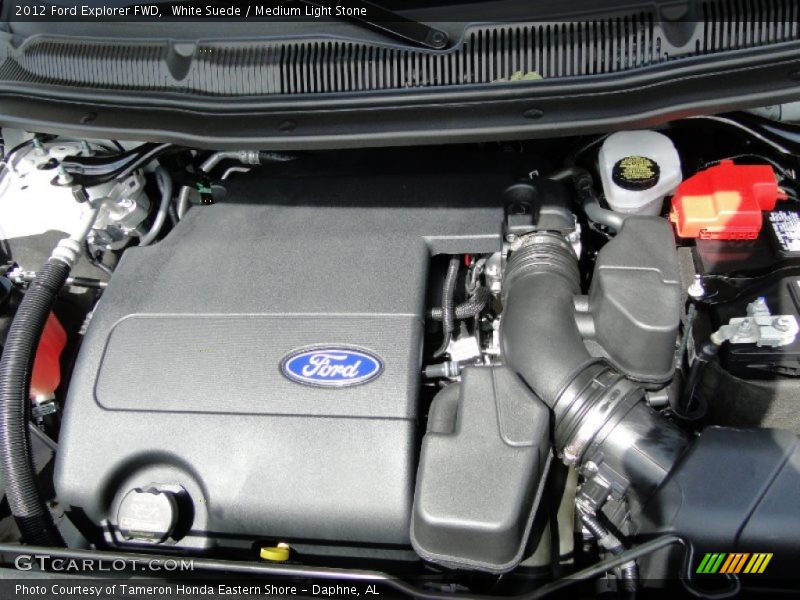 White Suede / Medium Light Stone 2012 Ford Explorer FWD