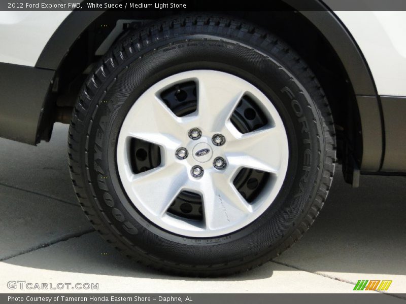 White Suede / Medium Light Stone 2012 Ford Explorer FWD