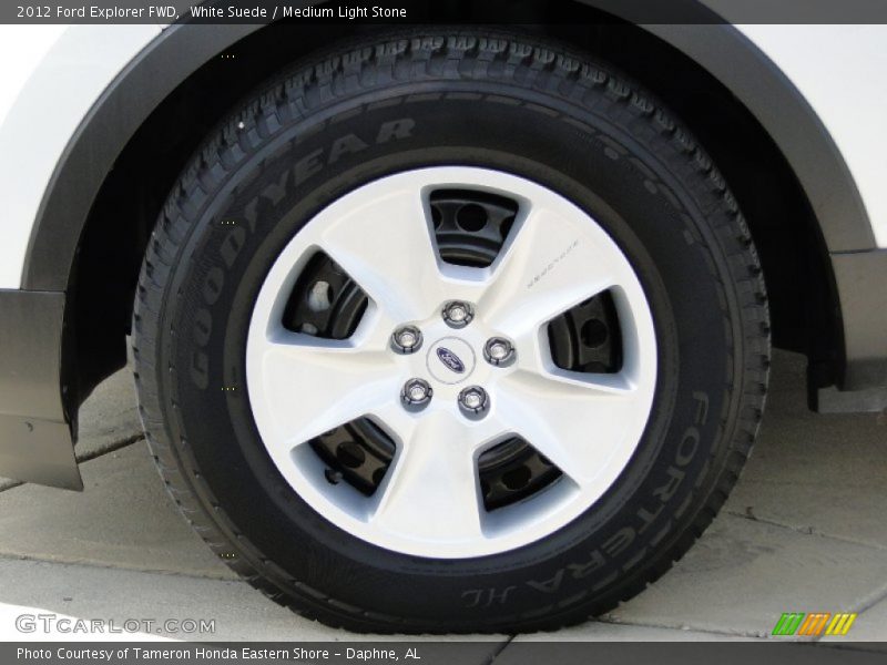White Suede / Medium Light Stone 2012 Ford Explorer FWD