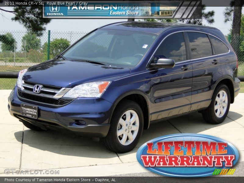 Royal Blue Pearl / Gray 2011 Honda CR-V SE