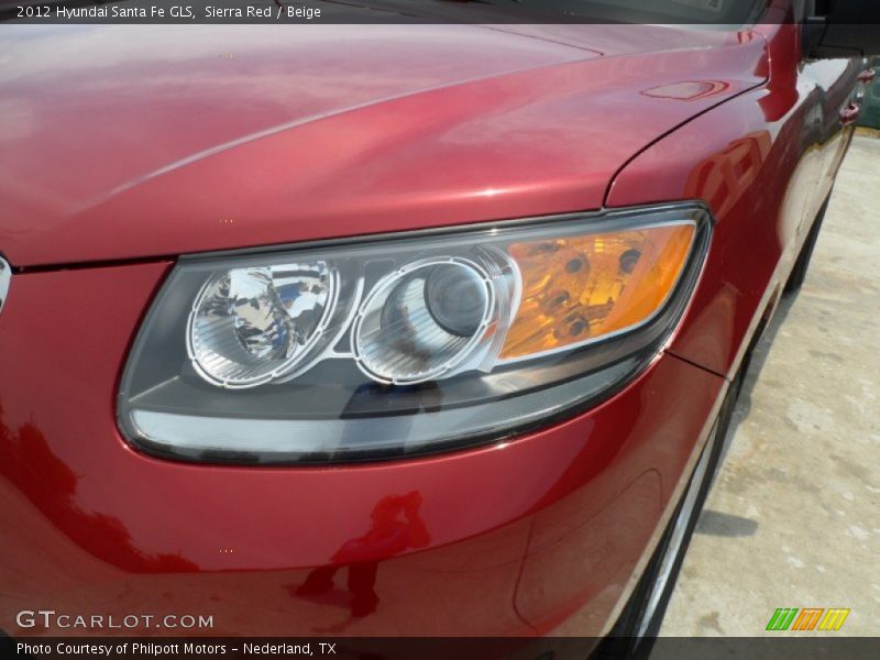 Sierra Red / Beige 2012 Hyundai Santa Fe GLS