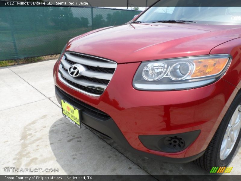 Sierra Red / Beige 2012 Hyundai Santa Fe GLS