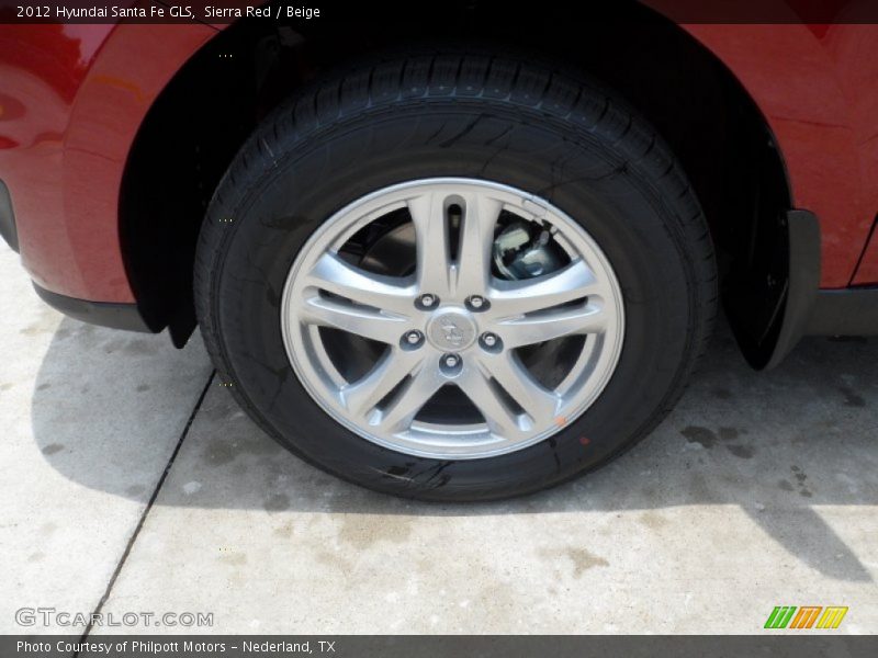 Sierra Red / Beige 2012 Hyundai Santa Fe GLS