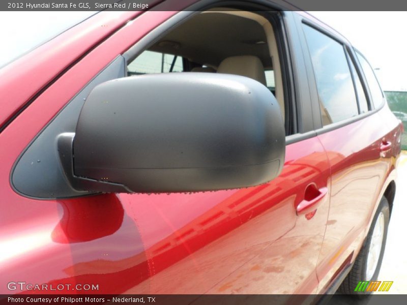 Sierra Red / Beige 2012 Hyundai Santa Fe GLS
