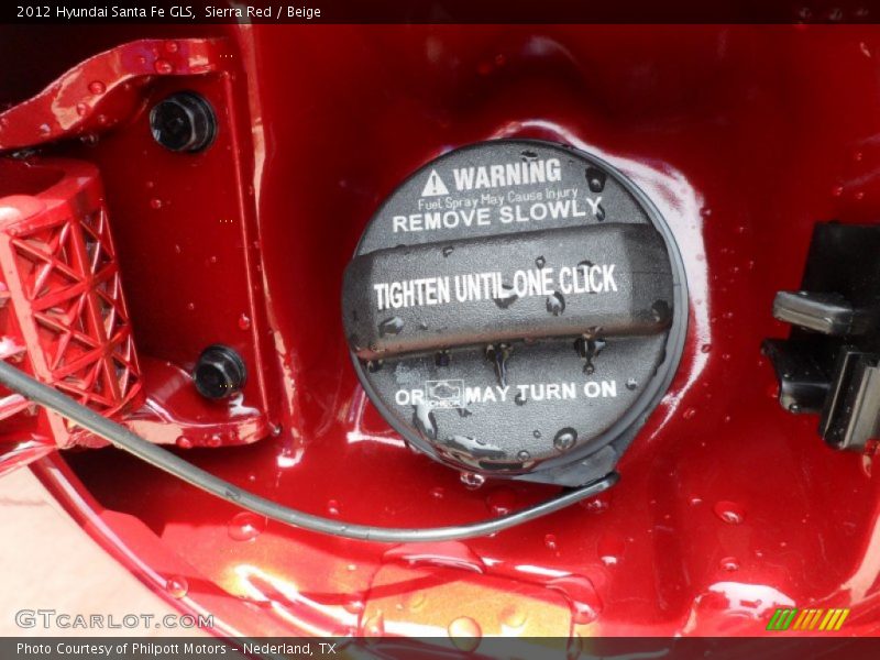 Sierra Red / Beige 2012 Hyundai Santa Fe GLS