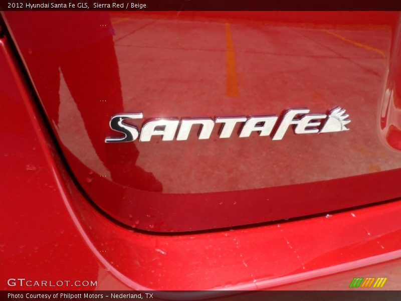Sierra Red / Beige 2012 Hyundai Santa Fe GLS