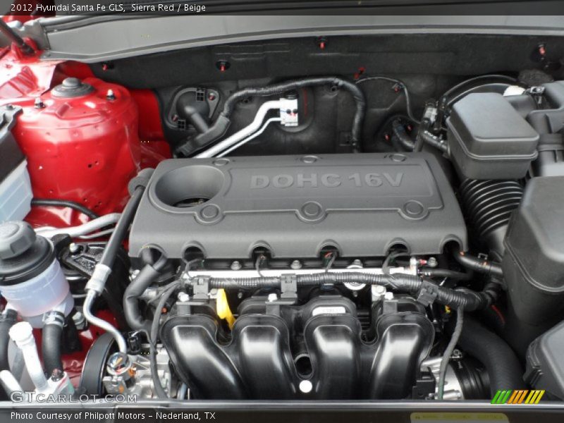 Sierra Red / Beige 2012 Hyundai Santa Fe GLS