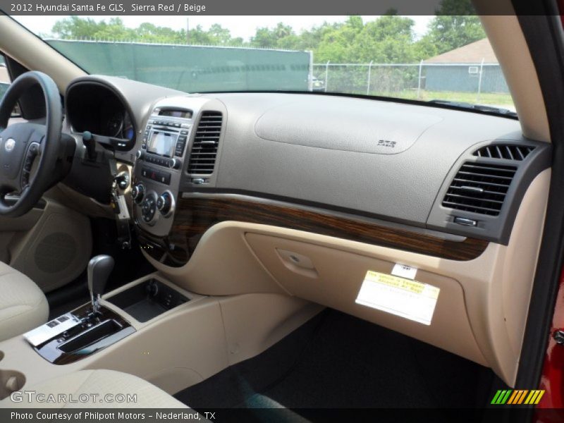 Sierra Red / Beige 2012 Hyundai Santa Fe GLS