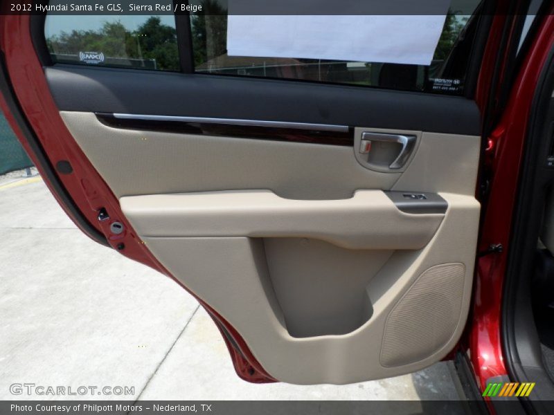 Sierra Red / Beige 2012 Hyundai Santa Fe GLS