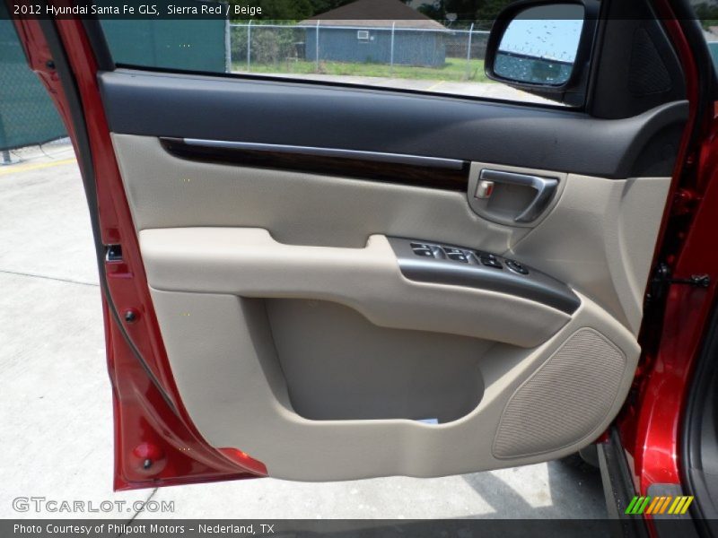 Sierra Red / Beige 2012 Hyundai Santa Fe GLS
