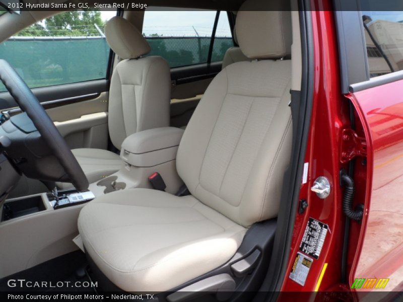 Sierra Red / Beige 2012 Hyundai Santa Fe GLS