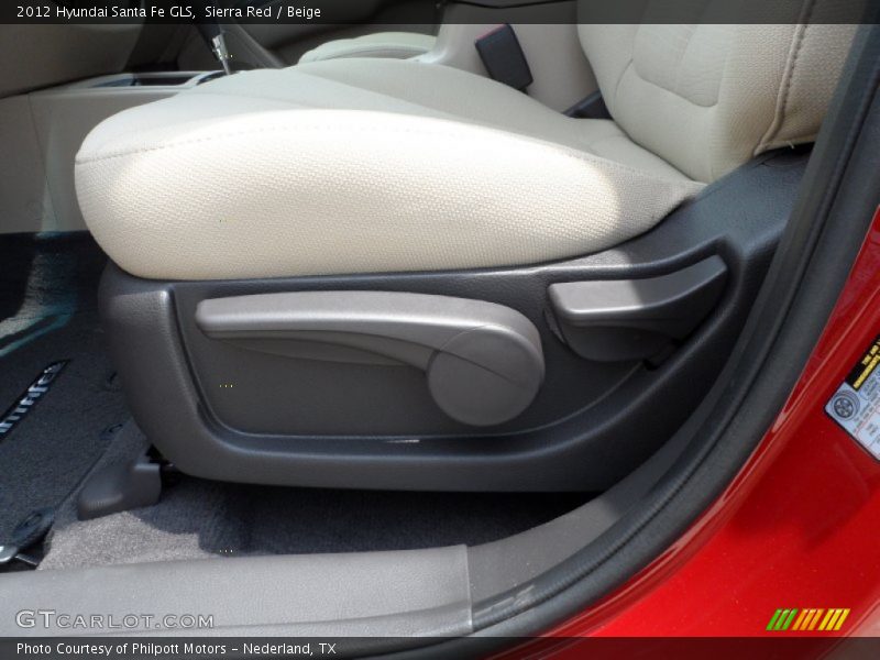 Sierra Red / Beige 2012 Hyundai Santa Fe GLS