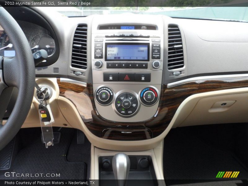 Sierra Red / Beige 2012 Hyundai Santa Fe GLS