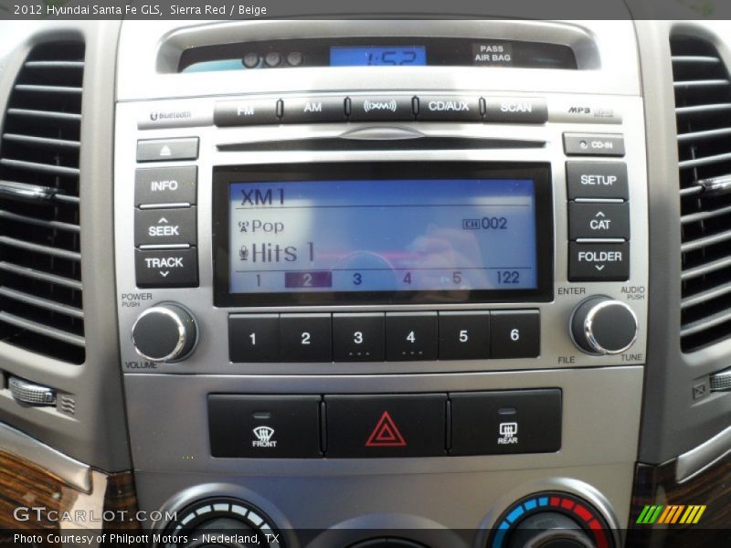 Sierra Red / Beige 2012 Hyundai Santa Fe GLS