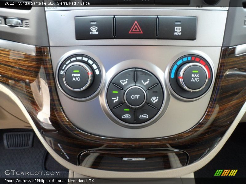 Sierra Red / Beige 2012 Hyundai Santa Fe GLS