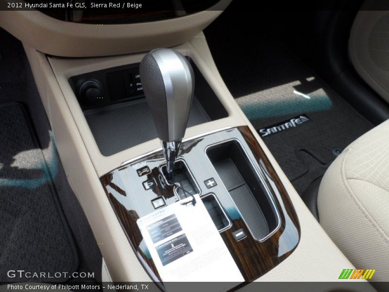 Sierra Red / Beige 2012 Hyundai Santa Fe GLS