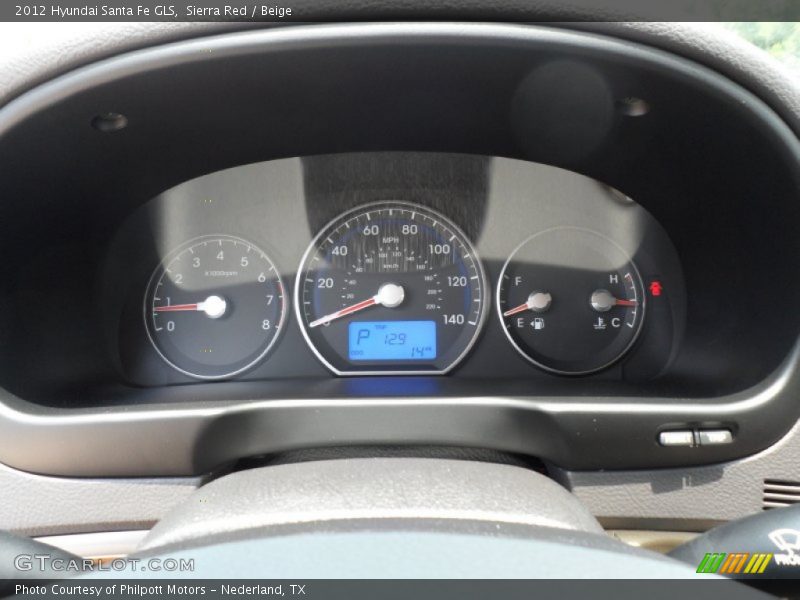 Sierra Red / Beige 2012 Hyundai Santa Fe GLS