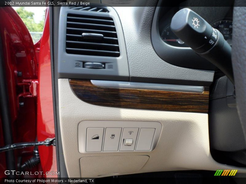 Sierra Red / Beige 2012 Hyundai Santa Fe GLS