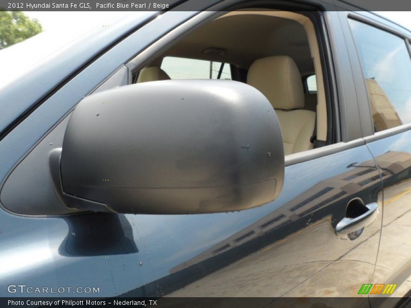 Pacific Blue Pearl / Beige 2012 Hyundai Santa Fe GLS