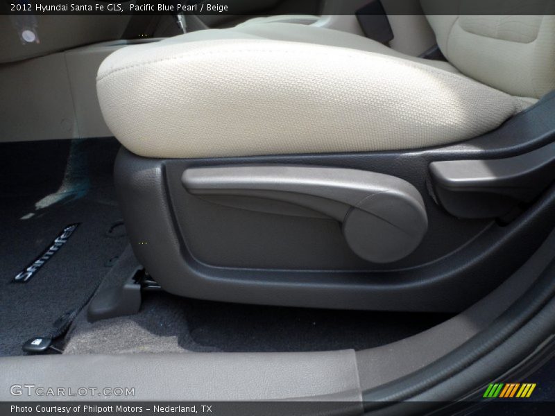 Pacific Blue Pearl / Beige 2012 Hyundai Santa Fe GLS