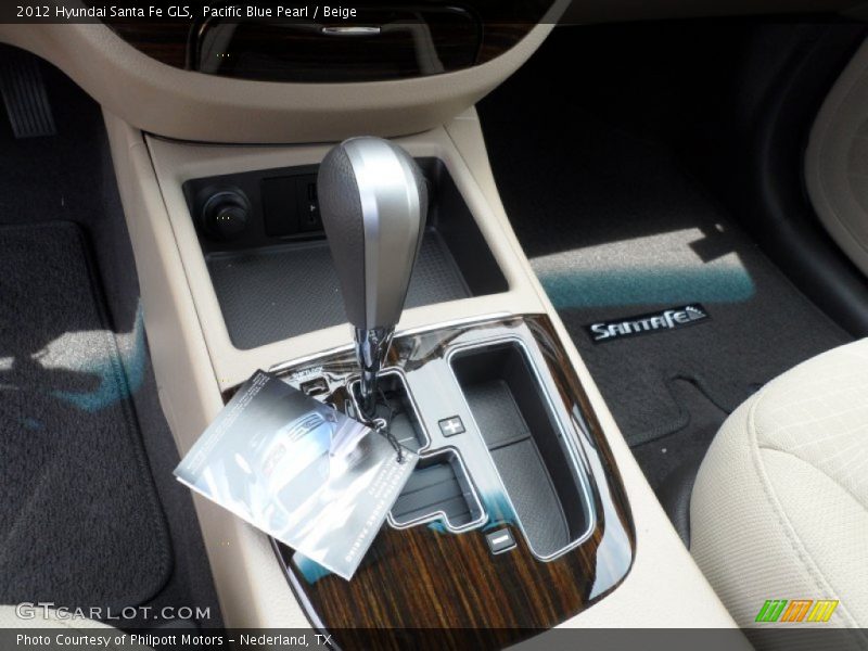 Pacific Blue Pearl / Beige 2012 Hyundai Santa Fe GLS