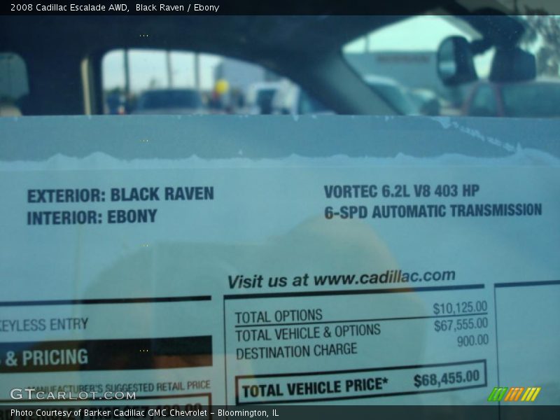 Black Raven / Ebony 2008 Cadillac Escalade AWD