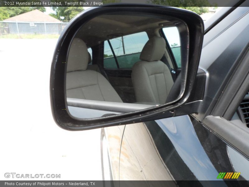 Twilight Black / Beige 2012 Hyundai Santa Fe Limited