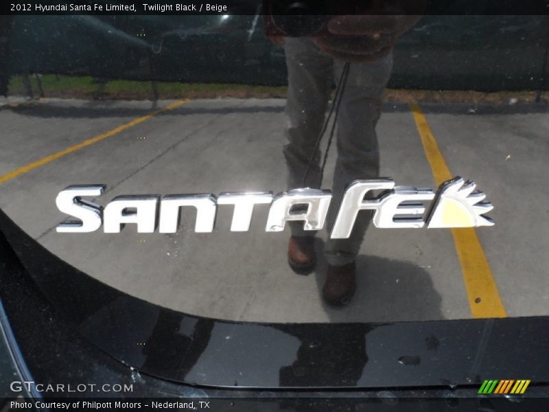 Twilight Black / Beige 2012 Hyundai Santa Fe Limited