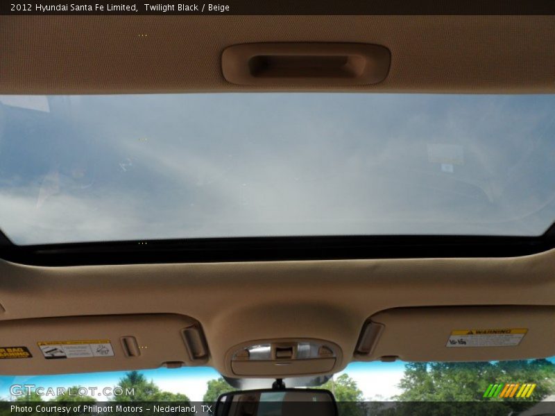 Twilight Black / Beige 2012 Hyundai Santa Fe Limited