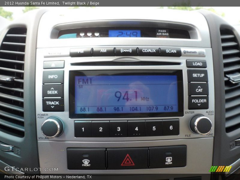 Twilight Black / Beige 2012 Hyundai Santa Fe Limited