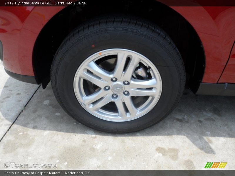 Sierra Red / Beige 2012 Hyundai Santa Fe GLS