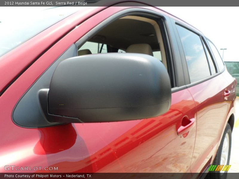 Sierra Red / Beige 2012 Hyundai Santa Fe GLS