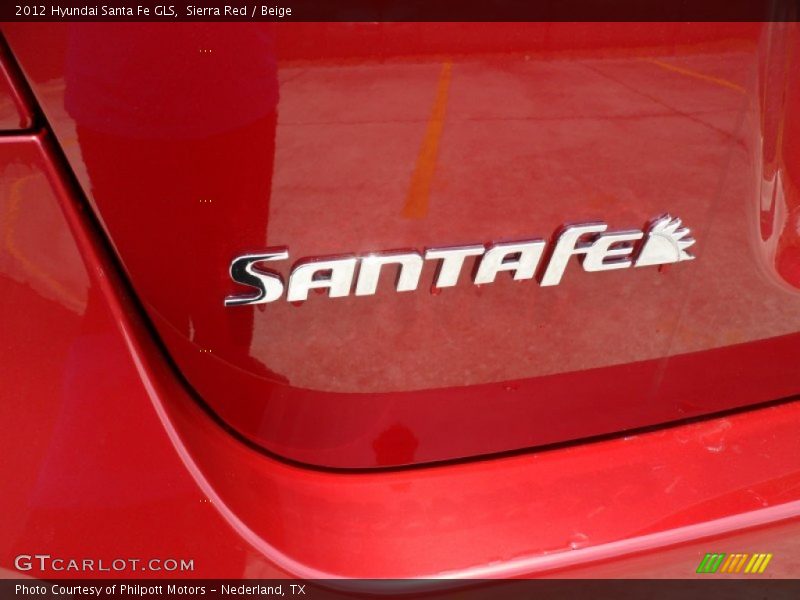 Sierra Red / Beige 2012 Hyundai Santa Fe GLS
