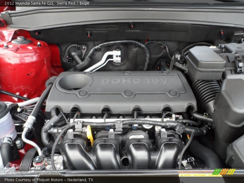 Sierra Red / Beige 2012 Hyundai Santa Fe GLS