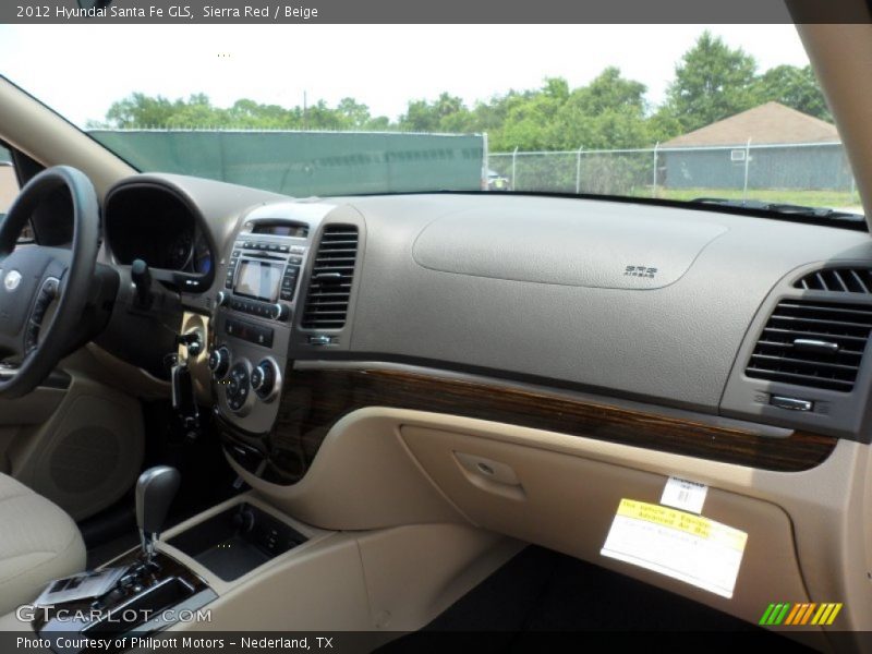 Sierra Red / Beige 2012 Hyundai Santa Fe GLS