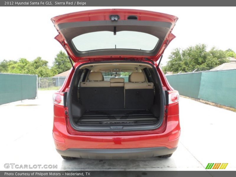 Sierra Red / Beige 2012 Hyundai Santa Fe GLS