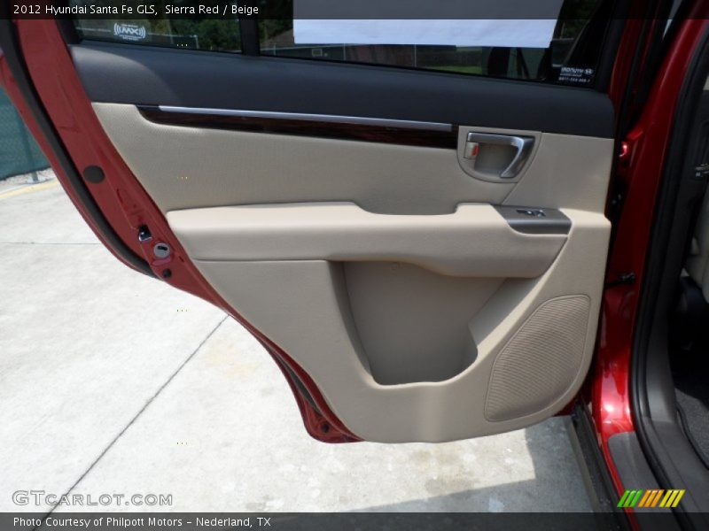 Sierra Red / Beige 2012 Hyundai Santa Fe GLS