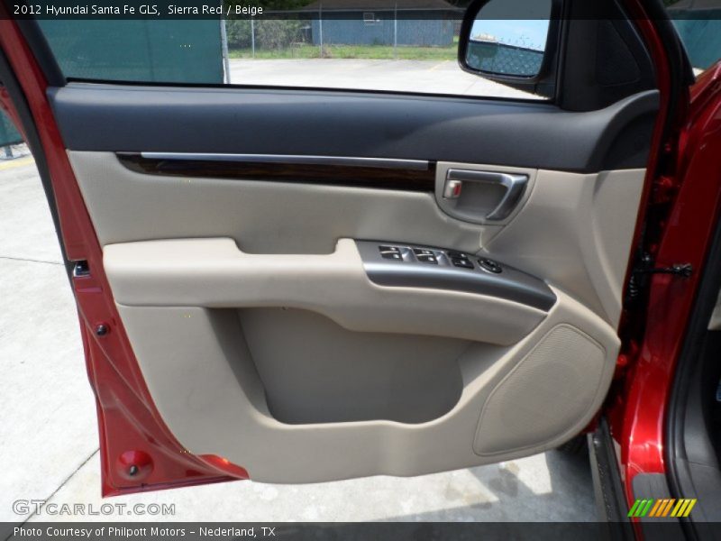 Sierra Red / Beige 2012 Hyundai Santa Fe GLS