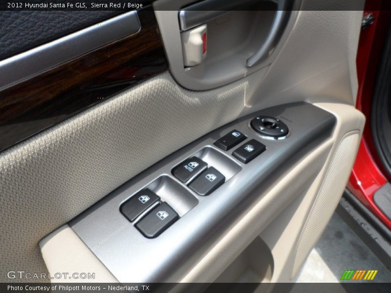Sierra Red / Beige 2012 Hyundai Santa Fe GLS