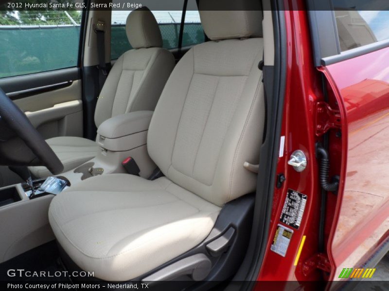 Sierra Red / Beige 2012 Hyundai Santa Fe GLS