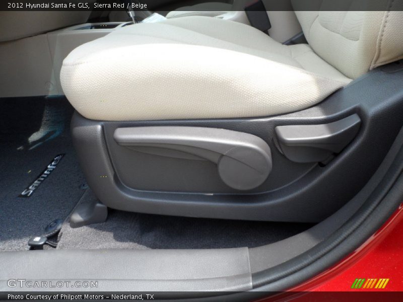 Sierra Red / Beige 2012 Hyundai Santa Fe GLS