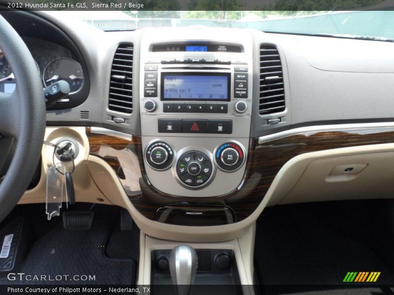 Sierra Red / Beige 2012 Hyundai Santa Fe GLS